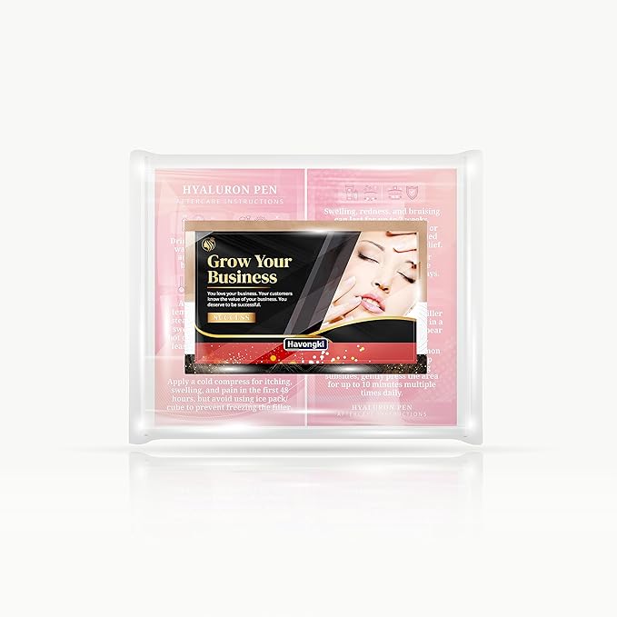100 Pack - Premium Hyaluron Pen Lip Filler Aftercare Instructions Card 2 x 3.5" Accessories Supplies Kit Care - HP01A100_N