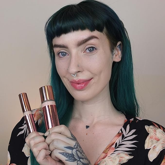 Revolution Beauty, Conceal & Define Foundation, Full Coverage, Long-Lasting Matte Finish, Vegan & Cruelty Free, F11 Medium to Dark Skin Tones, 0.8 Fl.Oz.