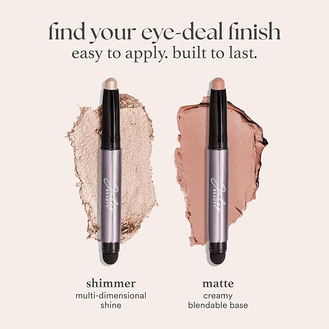 Julep Eyeshadow 101 Cream-to-Powder Waterproof Shadow Stick – Cocoa Shimmer – Long-Lasting, Crease-Proof, Chocolate Brown Shimmer Cream Eyeshadow with Built-in Smudger