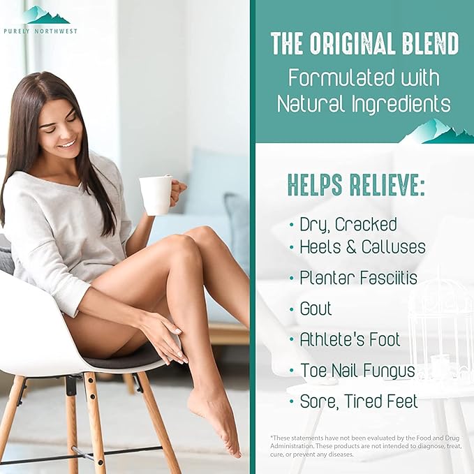 Super Size 8 OZ Extra Strength Natural Tea Tree & Peppermint Foot & Body Cream-Soothes Itching & Burning - Refreshing Odor Control & Sweat Barrier- Softens & Hydrates Rough Callused Skin