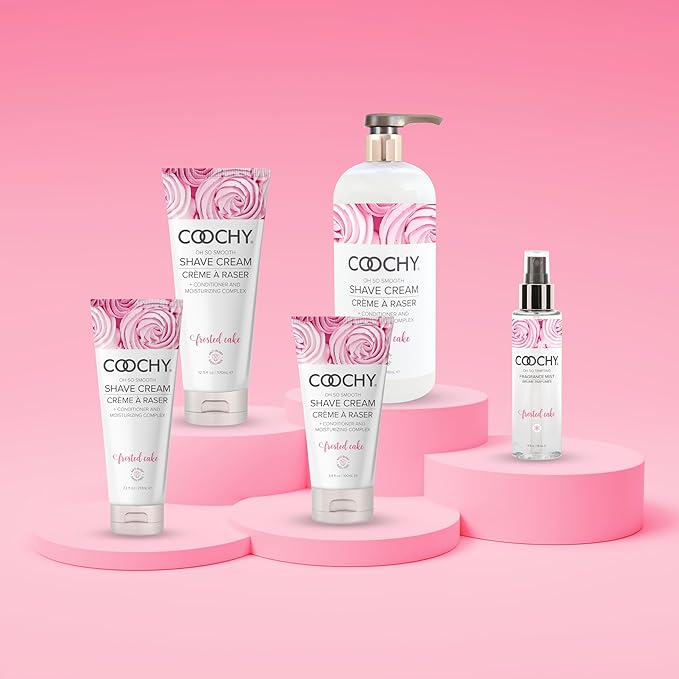 Coochy Shave Cream - Moisturizing Shave Lotion - Gentle Intimate Shaving Cream - For Bikini Area, Underarms, Legs & More - Rash-Free, Hydrating Formula - 12.5 oz, Frosted Cake