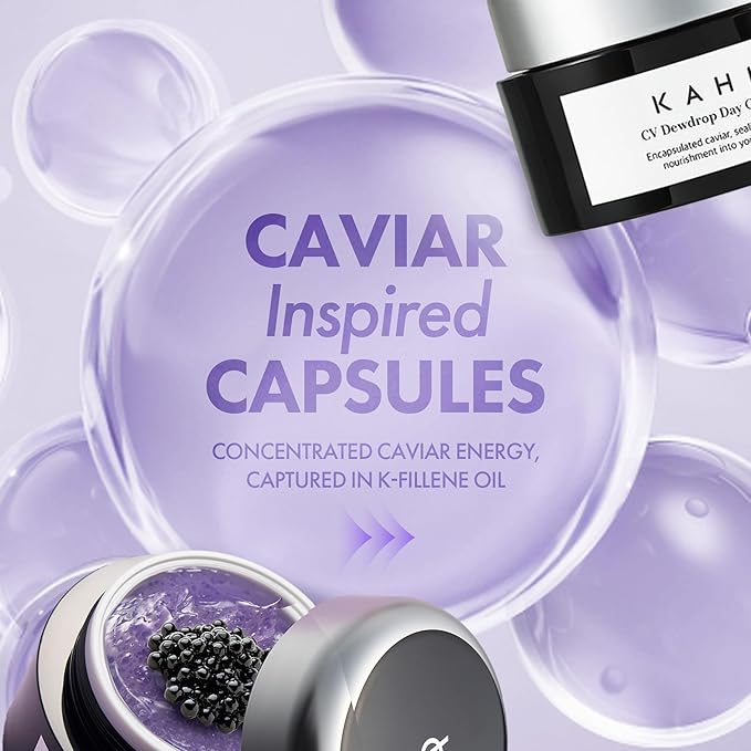 KAHI CV Dewdrop Day Cream - Age-Defying Daily Face Moisturizer with Prestige Beluga Caviar Oil - Hydrating, Tightening & Smoothing Facial Lotion - Luxury Korean Skincare 1.69 fl oz