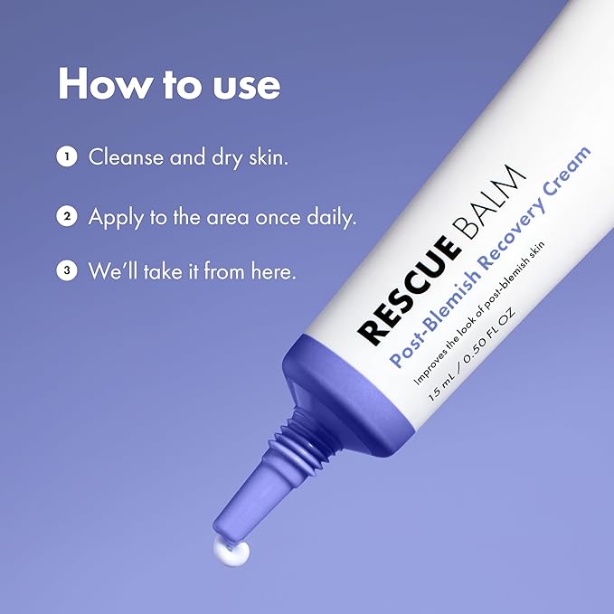 HERO COSMETICS Rescue Balm Original-New Formula The Post-Blemish Cream to Boost Hydration and Improve the Look of Post-Blemish Marks. Derm-Tested. New Formula. Won’t Clog Pores. 15mL