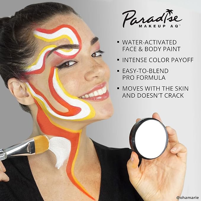 Mehron Makeup Paradise Makeup AQ Pro Size | Stage & Screen Performance, Face & Body Painting, Beauty, Cosplay, and Halloween | Water Activated Face Paint, Body Paint 1.4 oz (40 g) - Light Brown