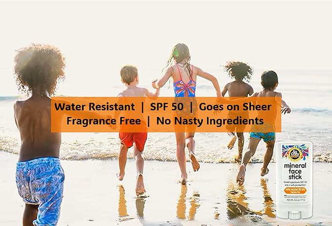 SoCozy Sunscreen Stick, Kids SPF 50 Mineral Sunscreen for Face & Body, 0.6 oz, Water Resistant Sun Protection, Broad Spectrum UVA + UVB Gentle Sun Block Stick