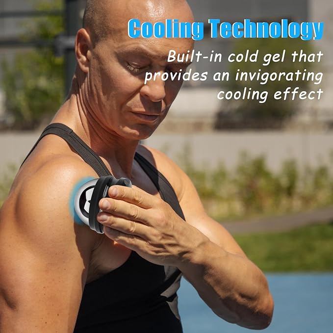 Stainless Steel Massage Roller Ball - Ice Therapy for Muscle Pain Relief, Sore Muscles, and Tension Alleviation Cold & Hot Therapy for Back, Shoulders, Legs, and Calves Myofascial Release Tool