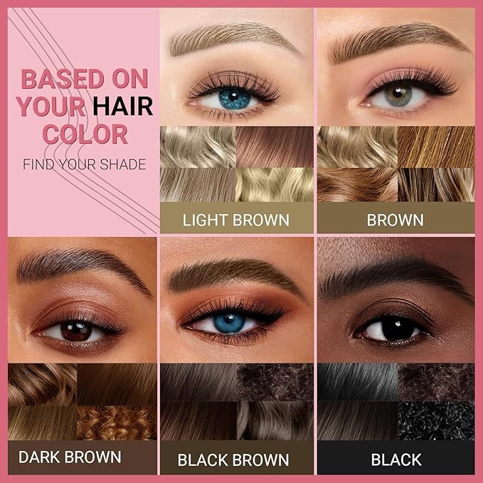 Eyebrow Pen - Microblading eyebrow pencil with Micro-Fork Tip & Precision Tip for Natural Brows, Eyebrow Pencils for Women, Dual-Ended Brow Brush, Waterproof, Black