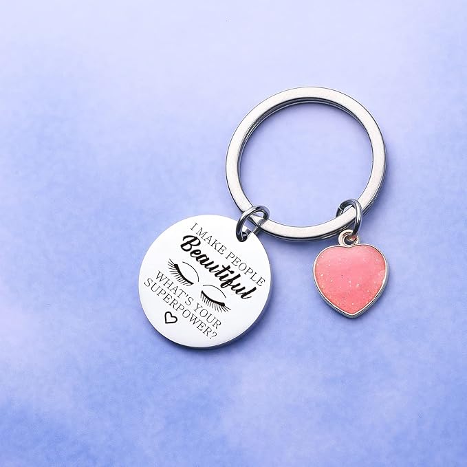Lashes Keychain Lashes Girl Gift Eyelashes Artist Keychain Beautician Gift Makeup Lover Gift