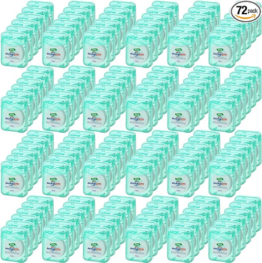 Geiserailie 72 Pack Dental Floss Bulk Mint Flavored 50m Each Travel Dental Floss Waxed Oral Care for Teeth and Gum Protection(Mint Green)
