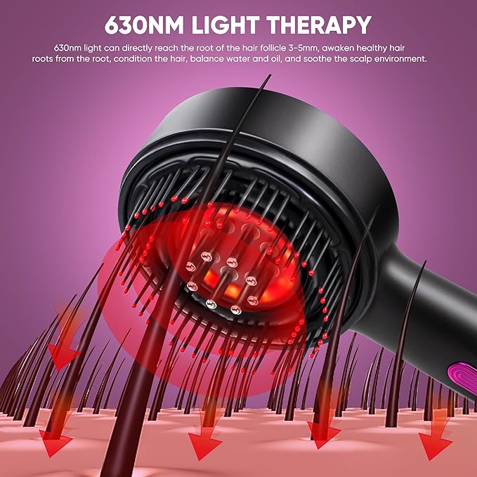 Upgrade 3 in 1 Hair Oil Applicator,Electric Hair Brushes for Hair Growth,Oil Applicator Scalp Massager,IPX7 Waterproof Electric Scalp Massager