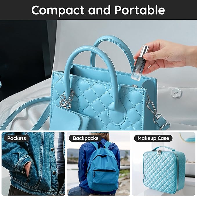 Segbeauty Refillable Perfume Bottle Travel, 5 Set of 10ML Pocket Glass Perfume Atomizer, Empty Fine Mist Mini Travel Bottles Set Cologne Atomizer Dispenser Fragrance Sprayer Cosmetic Container