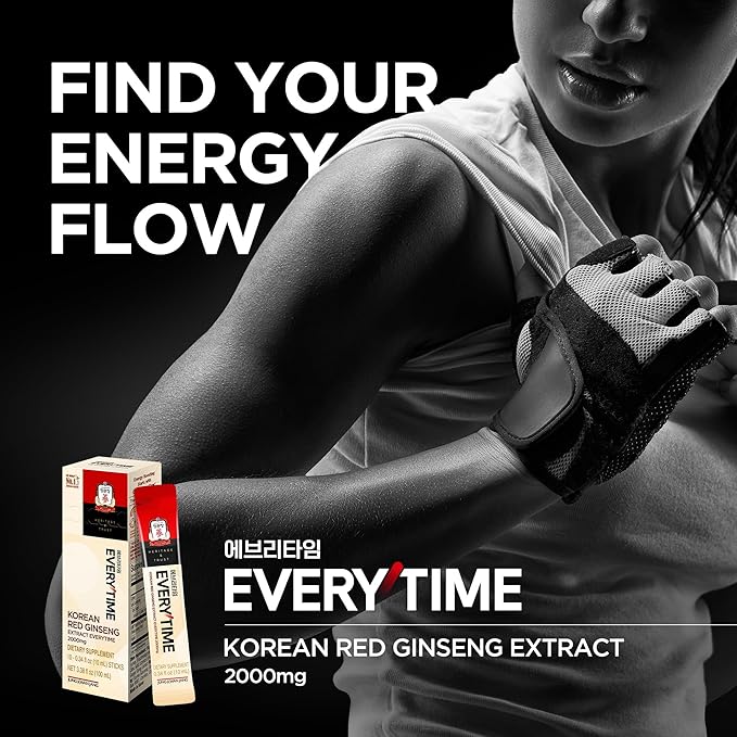 JUNG KWAN JANG Everytime Korean Red Ginseng Extract 2,000mg - Liquid Stick Supplements with Propolis & Adaptogen - Energy Boost & Immune Support | Natural & Healthy Energy Drinks (10 Sticks)