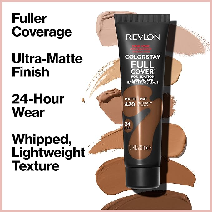 Revlon Liquid Foundation, ColorStay Face Makeup for Normal and Dry Skin, Longwear Full Coverage with Matte Finish, Oil Free, Natural Beige, 1.0 Fl Oz