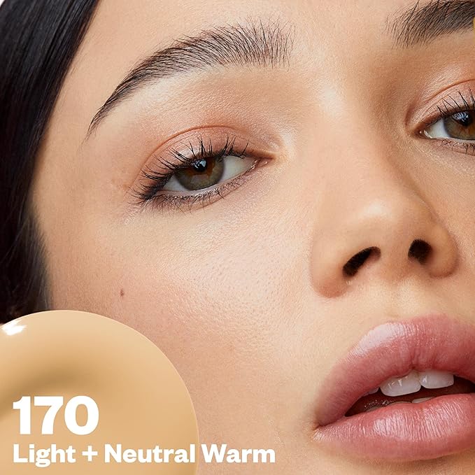Kosas Revealer Skin-Improving Foundation with SPF 25 Protection -Hydrate, Brighten, Soothe, Plump, Protect Skin - Smoothing Texture, Natural Finish and Clean Formula - Light+ Neutral Warm 170