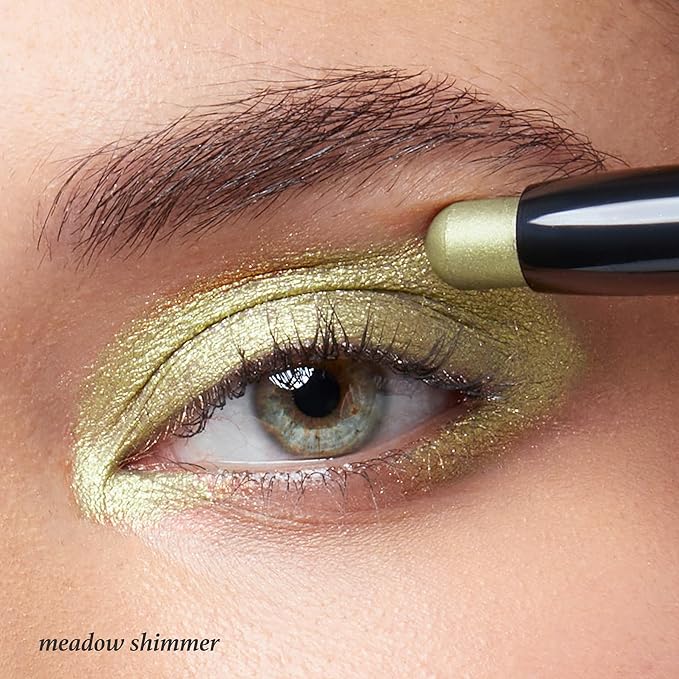 Julep Eyeshadow 101 Crème-to-Powder Eyeshadow Stick Duo + When Pencil Met Gel Sharpenable Multi-Use Longwear Eyeliner Pencil, 3pc Set - Meadow Shimmer, Blackest Black and Pearl Shimmer