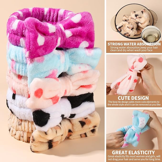 Teenitor Makeup and Spa Headbands, Bow Headbands for Women's Skincare and Face Washing