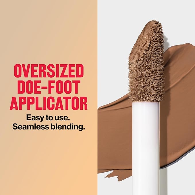 Revlon ColorStay Flex Wear, Full Cover Non-Creasing Concealer, Infused with Hyaluronic Acid & Vitamin E, Flexible Longwear, 076 Caramel, 0.34 Fl Oz