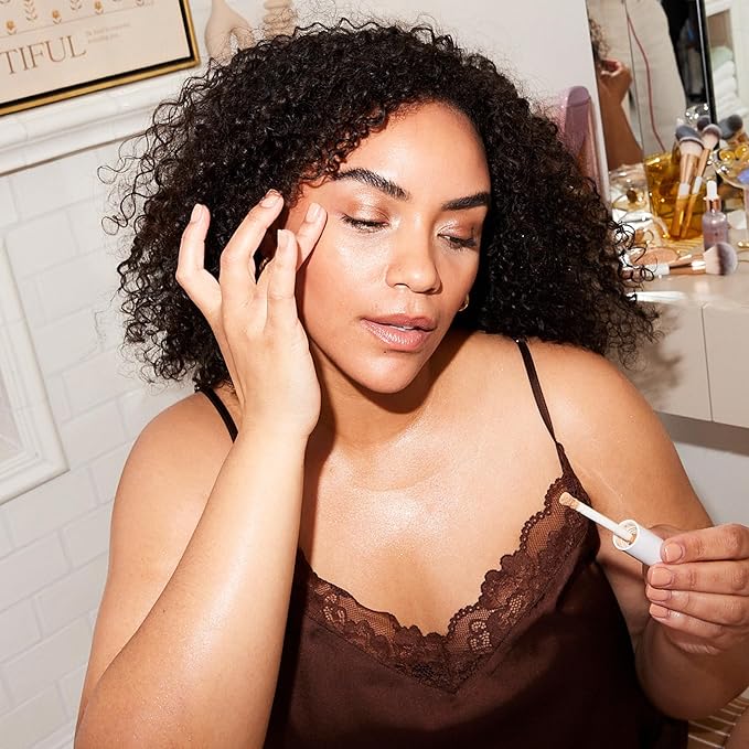 FLOWER BEAUTY By Drew Barrymore Get Real Serum Concealer - Brightens Skin + Blurs Blemishes - Hydrating Serum- Light