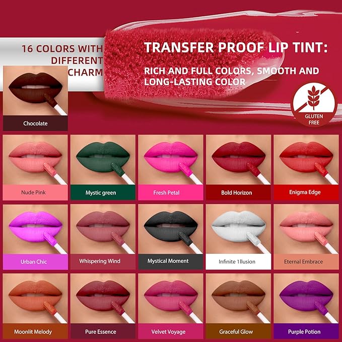 Hot Pink Liquid Lipstick - Long Lasting, Smudge-Proof, Transfer-Resistant Lip Color,Waterproof, Non-Transfer Formula (Urban Chic)