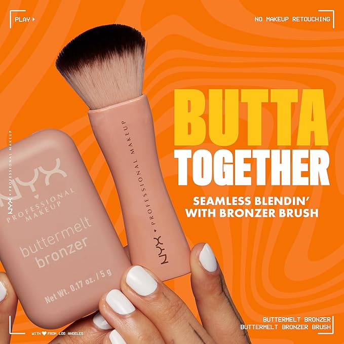 NYX PROFESSIONAL MAKEUP Matte Buttermelt Bronzer, Longwear Face Makeup with Up to 12 Hours of Wear, Vegan Formula - Butta Off