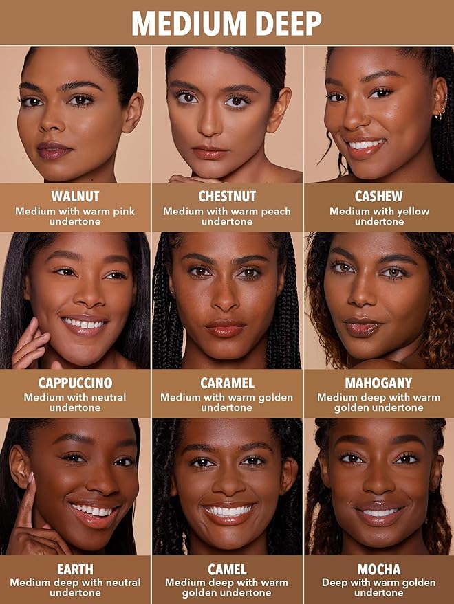SHEGLAM SKin-Focus Full Coverage Powder Foundation Oil-Control Lightweight Face Pressed Powder Makeup-Mahogany