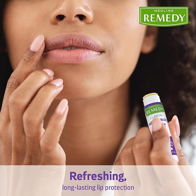 Medline Remedy Clinical Lip Balm, 3 Count, Citrus Scent, Moisturizing, Hydrating, Nourish, Nutrient Rich, Soothing Natural Oils, Revitalize, Comforting, Skin Conditioners, 0.15 oz Stick (Pack of 2)