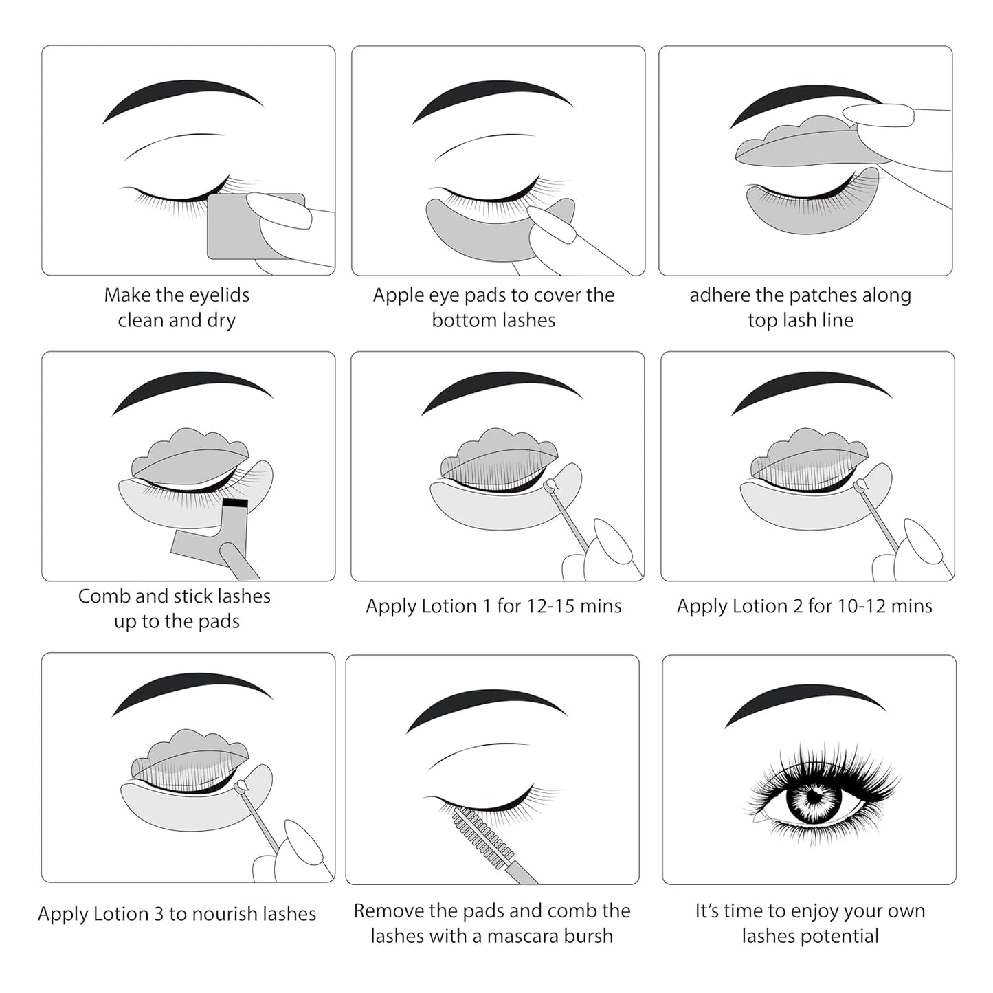 Luxe Cosmetics - Lash Lift Kit - Complete Set for Eyelash Lifting - New Pro Version - Easy to Apply and Long Lasting Finish - Professional Results up to 8 Weeks from Home- Includes 3 Applications