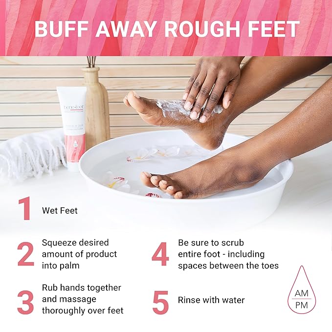 Benefeet Scrub-A-Dub Cooling Foot Scrub - Exfoliates + Refreshes Dry + Dull Skin, Get Smoother Skin from Heel to Toe, Made w/Vitamin E, Apple Cider Vinegar, Walnut Shell + Apricot Seed, 4 oz (3 Pack)