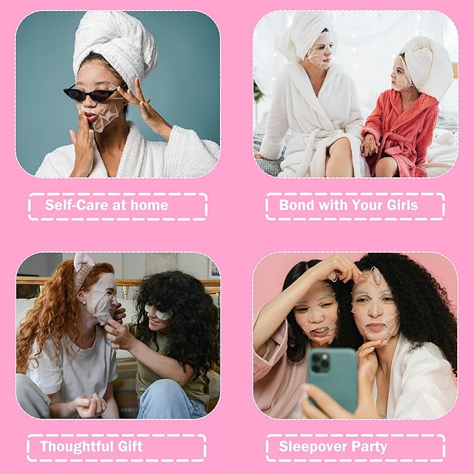 40 Pack Collagen Face Masks Skincare Bulk for All Skin Types,Hydrating Spa Face Mask for Sensitive Skin, Facial Mask Sets For Women Skin Care,Face Mask Sheet Gifts Set for Teen Girls