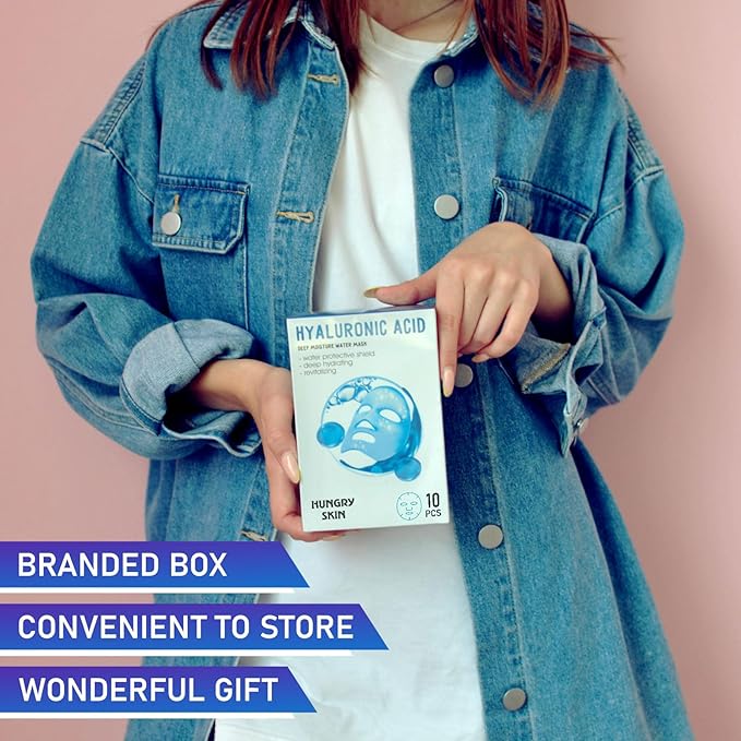 Face Masks Skincare - Cloth Sheet Face Mask With Hyaluronic Acid for Women, Moisturizing & Deep Hydration, Lightweight Non-Slip Design, Suitable for All Skin Types