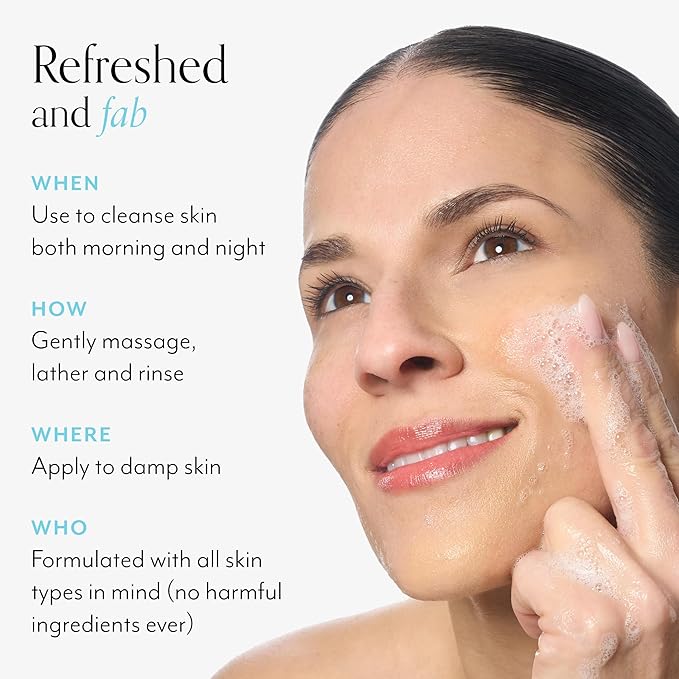 Bliss Pro Fab Foaming 2-In-1 Cleanser and Exfoliator with Bamboo Buffers - 17.2 Fl Oz - Oil-Free Gel Face Wash - Makeup Remover - Vegan & Cruelty Free