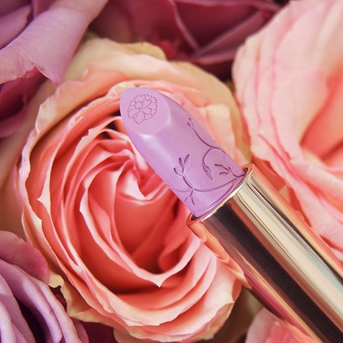 Karen Murrell - Natural Lip Stick - Lipstick 36 Lilac Aurora - Lilac Lipstick - Matte Finish, 100% Natural Ingredients, Moisturizes & Hydrates Lips - Paraben & Cruelty Free