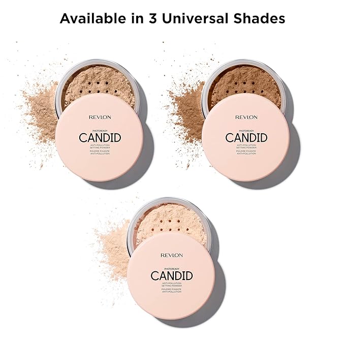 Revlon PhotoReady Candid Setting Powder, with Anti-Pollution, Antioxidant Ingredients, without Parabens, Pthalates and Fragrances; Shade 002 .34 Fluid Oz
