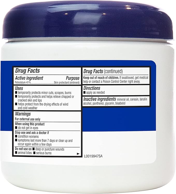 Amazon Basics Healing Ointment and Skin Protectant for Dry & Cracked Skin, Fragrance Free, 14 Ounce, 4-Pack (Previously Solimo)