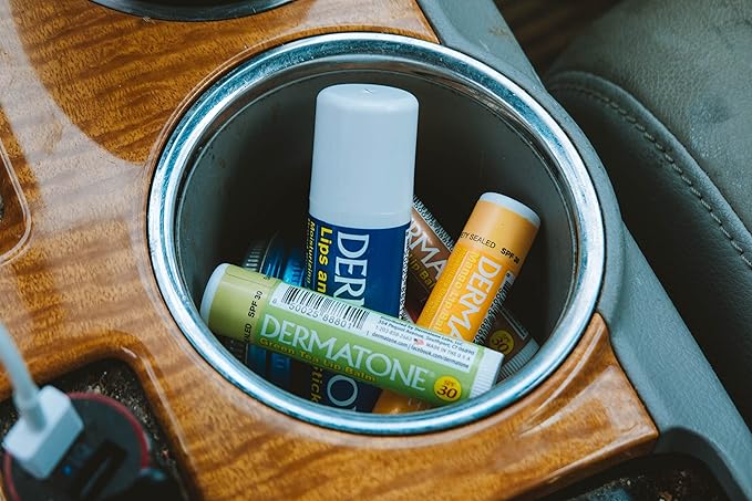 Dermatone Mango Lip Balm | Moisturizing Lip Care | Soothe & Replenish Chapped Lips | Aloe, Vitamin E | 3-Pack (Mango, 0.15oz sticks)