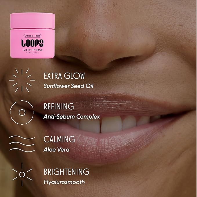 LOOPS Double Take Ultra Hydrating Mini Lip Mask - Soften, Sooth, and Replenish Hydration Beyond the Surface - Lip Balm - Gifts for Women