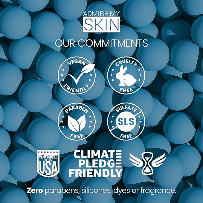 Admire My Skin Organic Polyglutamic Acid Facial Serum - Powerful Hydration & Anti Aging + Hyaluronic Acid + Propolis 1oz