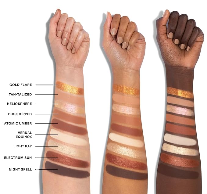 Morphe Makeup Palette - Power Multi-Effects Palette with Mattes, Shimmers, Duochromes & Silk Slip Toppers - Made to Build, Blend & Layer for Everyday Versatile Makeup Looks - Solaria (0.65 oz)