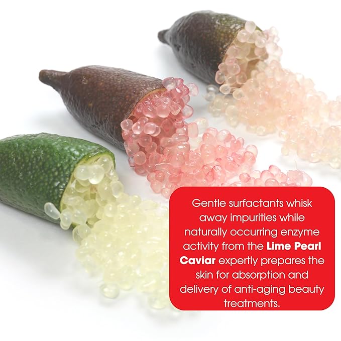 Consult Beaute - Caviar Facial Cleanser - Gentle Face Wash and Makeup Remover - Gel to Foam - Skin Hydrating Lime Pearl Caviar - Aloe - Bergamot Fruit Oil - Dry, Normal and Oily Skin 16 Fl Oz