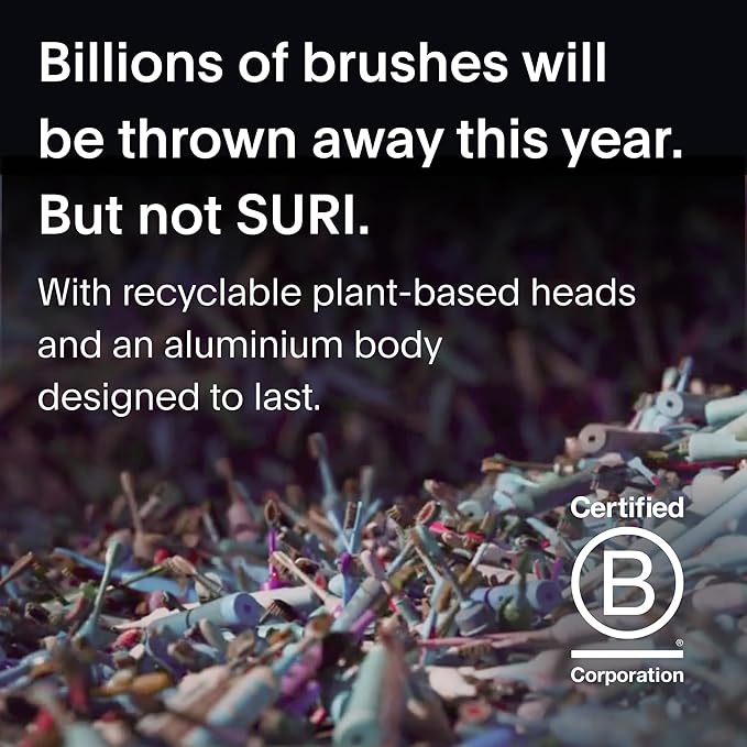 SURI 1.0 Sonic Electric Toothbrush with UV Cleaning Travel Case | 40+Day Battery | Designed in California | Electric Toothbrush for Adults | Travel Toothbrushes | Tooth Brush | Pink