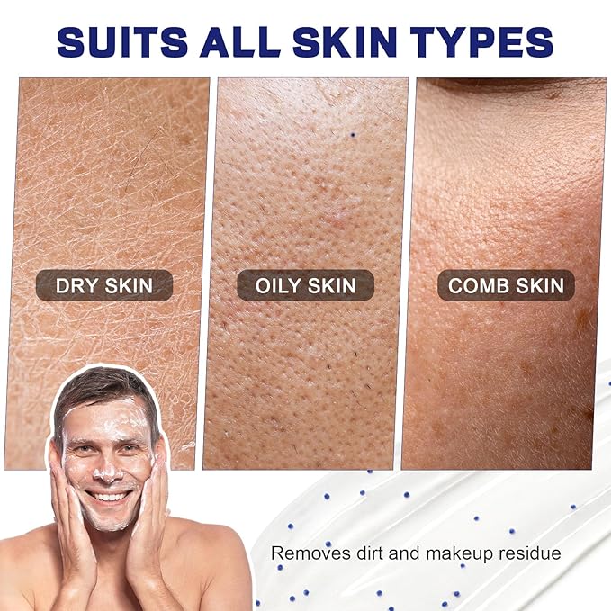 Z:SEA Foaming Face Wash for Men (5.29 Ounce) - Amino Acid & Salicylic Acid Formula with Dual Seaweed, Gentle Cleanser to Control Oil & Fight Acne