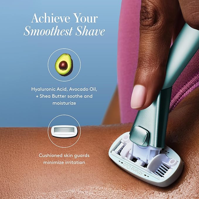 Women's Razor Shave Kit, 1 Mint Razor Handle + 6 Blade Refills