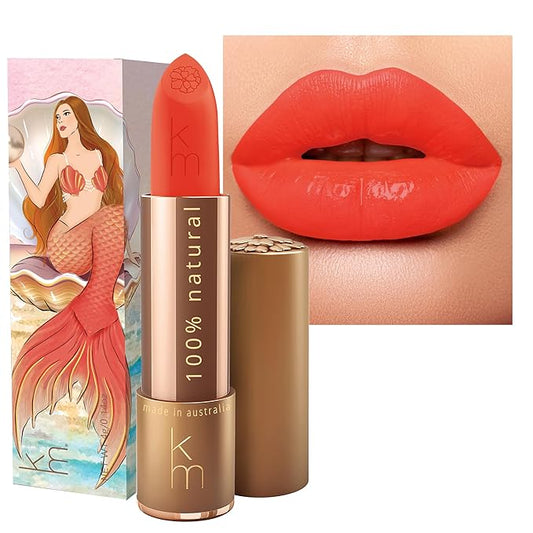 Karen Murrell - Natural Lip Stick 08 Coral Dawn - Red Lipstick - Matte Finish, 100% Natural Ingredients, Moisturizes & Hydrates Lips - Paraben & Cruelty Free