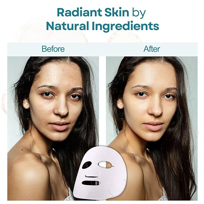 Lululun 14 EA Organic Face Masks Skincare, Japanese Face Mask Sheets, Anti Aging Face Mask for Women & Men by Fermented Rice Extract & Vitamin E, Daily Facial Masks Sheet | PRECIOUS DUO Pre Anti-Aging