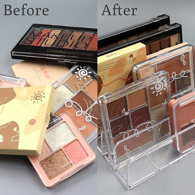 Makeup Organizer, Compact Makeup Palette Organize, for Bathroom Countertops, Vanities, Cabinets, Sleek Modern Cosmetics Storage Solution for - Eyeshadow Palettes, Contour Kits, Blush
