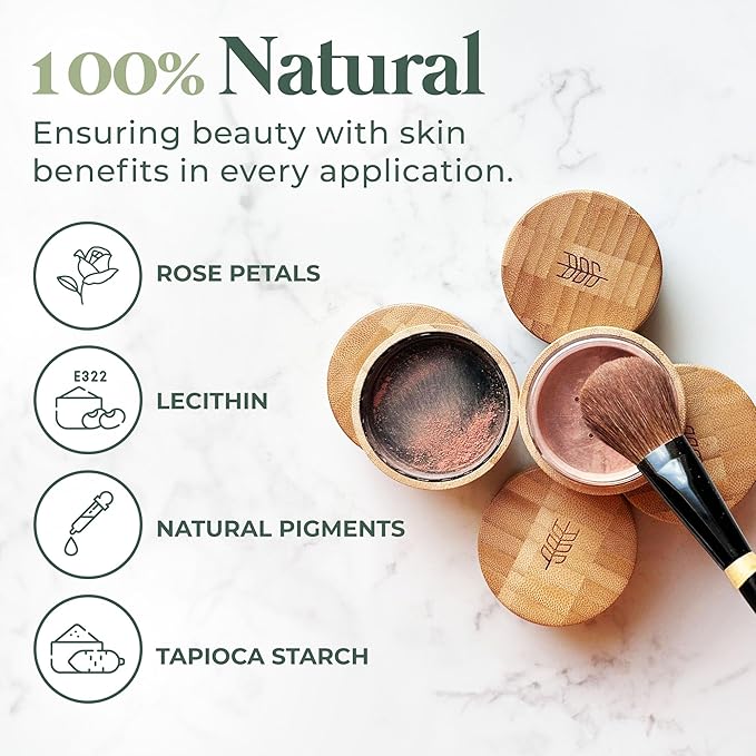 Dr. Lily Ros- All-Natural Blush, Bronzer & Shimmer – Plant Based No Harsh Chemicals, No Parabens or Synthetic Fragrances 100% Natural Formula Safe for Sensitive Skin (Rose Petals)