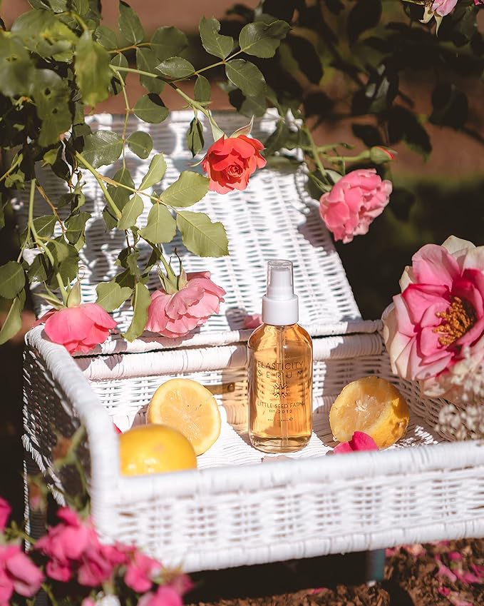 Little Seed Farm Elasticity Serum - Skin Care Toning and Firming Face Serum - Net Wt. 4 fl oz