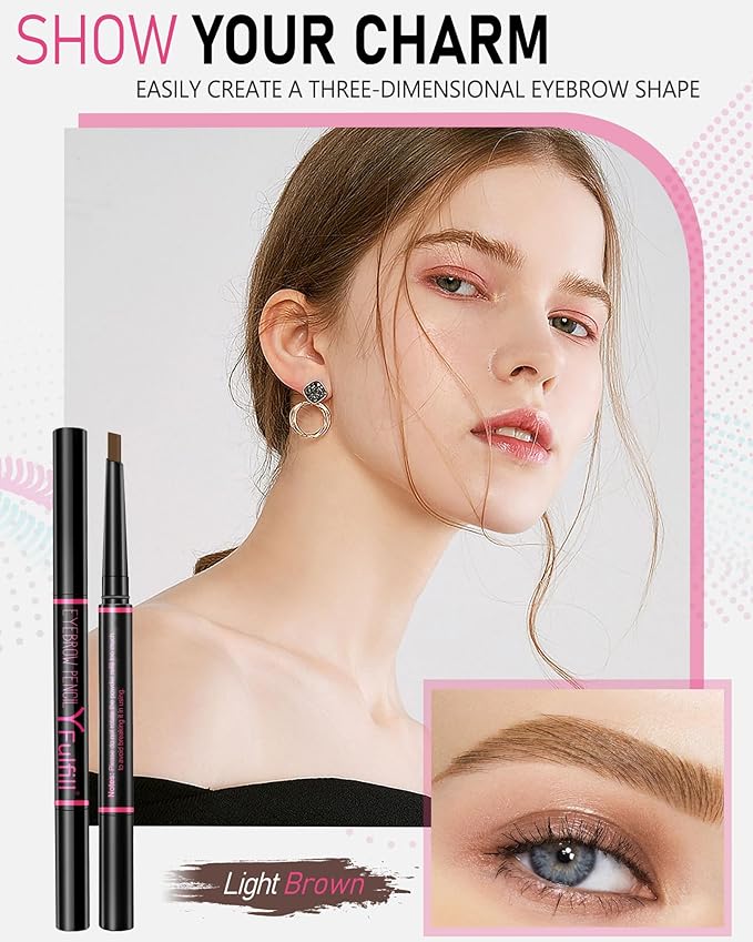 Light Brown Eyebrow Pencil Waterproof for Women - Eye Brow Makeup Pen
