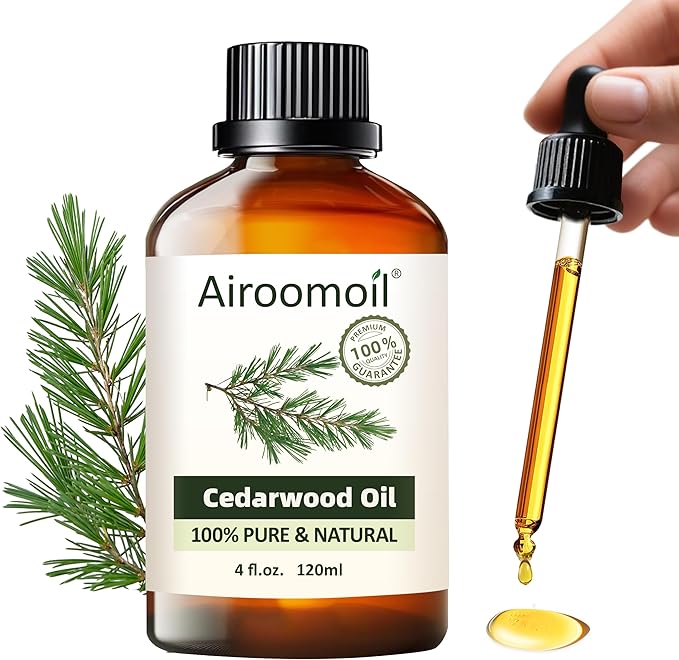 Pure Cedar Essential Oil, 100% Pure Natural Cedar Essential Oil, Premium Grade Essential Oils for Diffusers for Home, Skin, Care Massage, Soap Making, Aromatherapy, 4 Fl Oz | 120ml