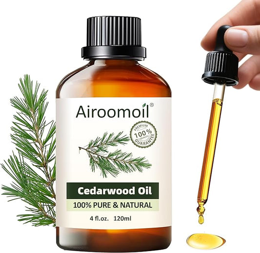 Pure Cedar Essential Oil, 100% Pure Natural Cedar Essential Oil, Premium Grade Essential Oils for Diffusers for Home, Skin, Care Massage, Soap Making, Aromatherapy, 4 Fl Oz | 120ml